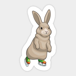 Bunny Ice skating Ice skates Sticker